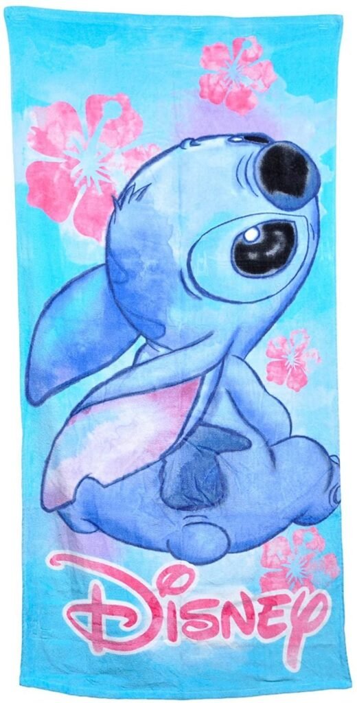 Disney Floral Stitch Beach Towel - Al Haseeb Textiles