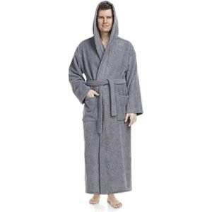 Arus Men Turkish Cotton Hooded Bathrobe